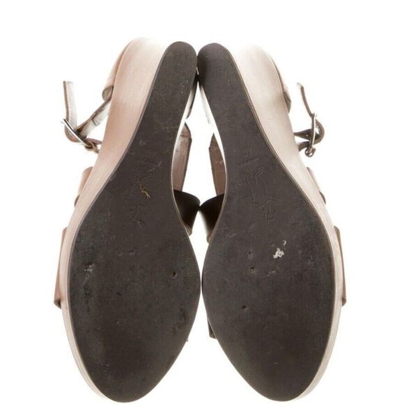 Marni Light Brown Leather Sandals/Wedge shoes Size USA 10 Italy 40 - Picture 4 of 5